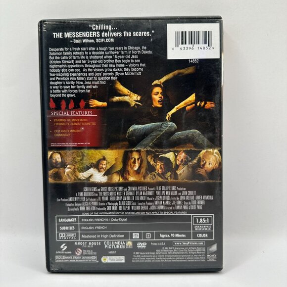 The Messengers DVD Horror Movie Starring Kristen Stewart Dylan McDermott - Picture 2 of 3